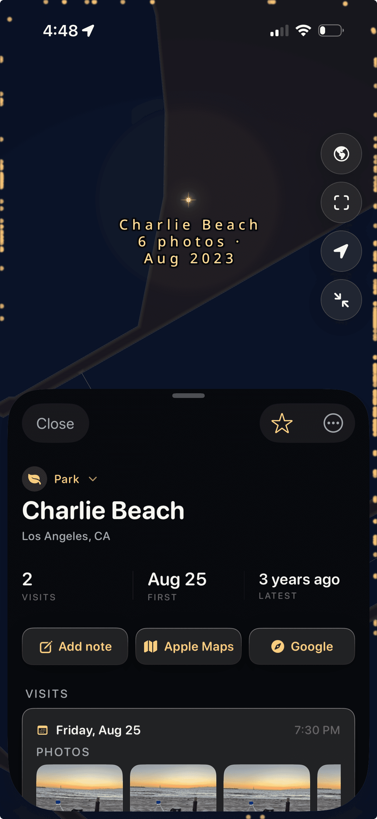 Place detail — Charlie Beach
